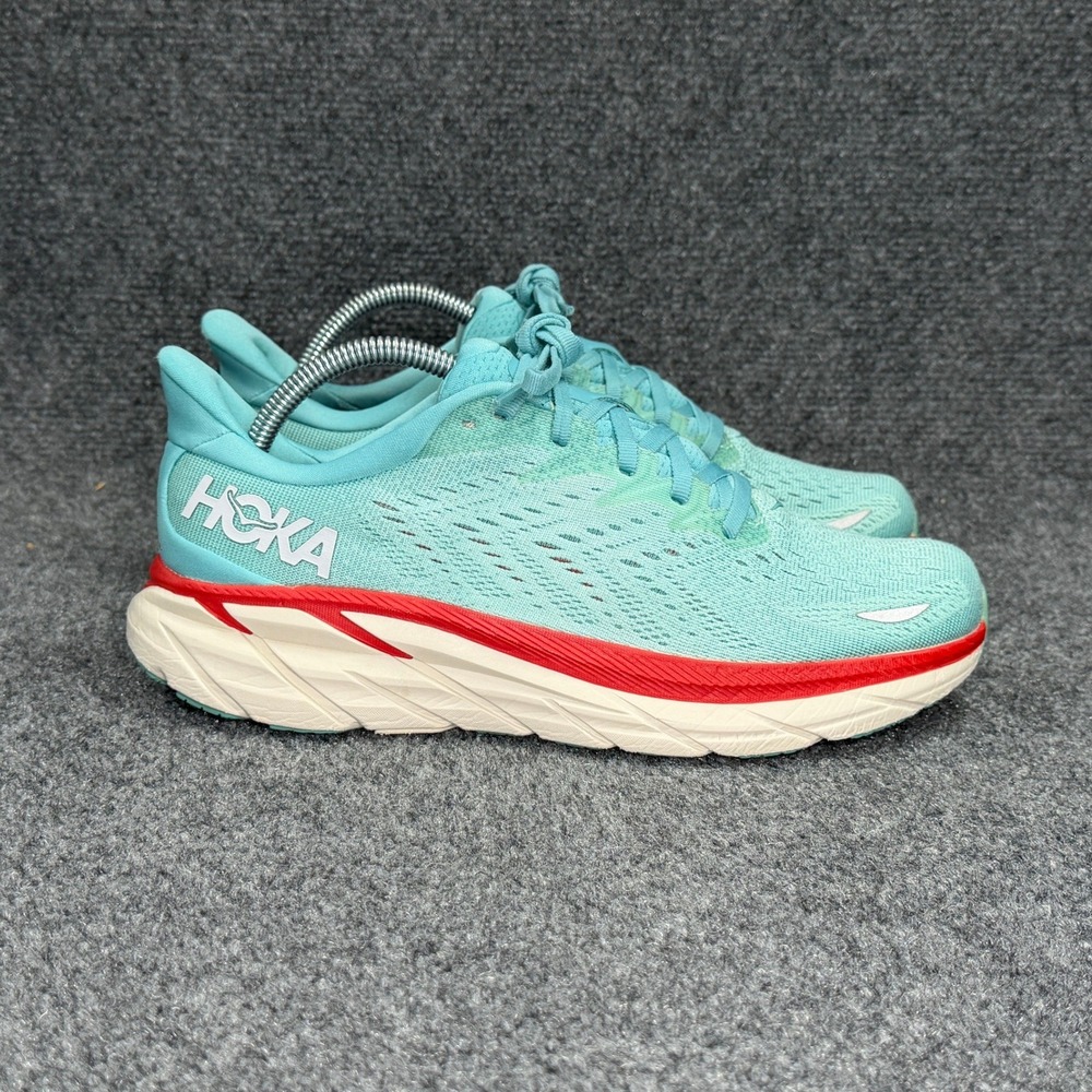 Hoka Clifton 8 Running Shoes‎ Women's 9 Aquarelle Athletic Run Training Sneakers